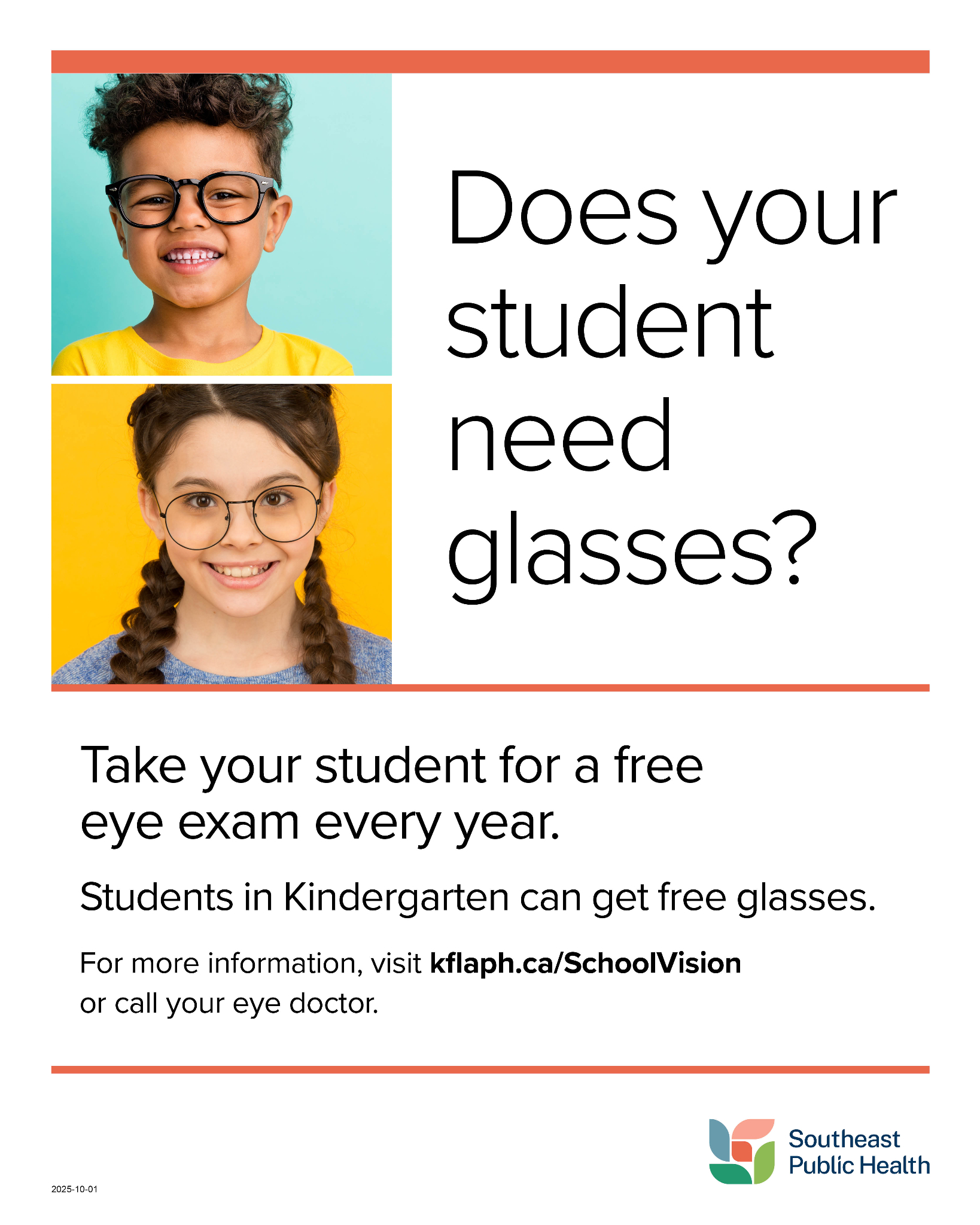 2025 10 01 newsletter insert does your student need glasses oct nov 2025