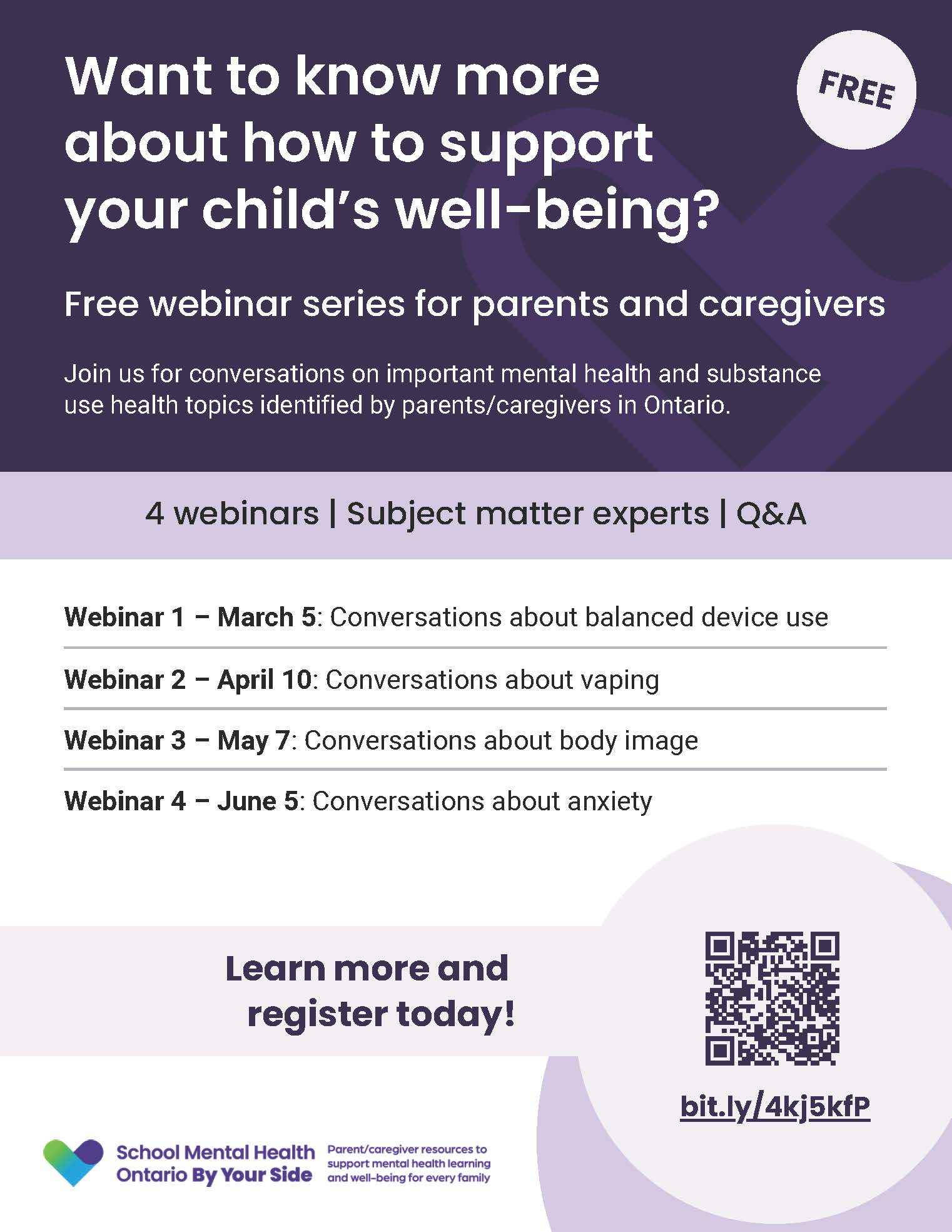 By Your Side webinar series spring 2026 Flyer