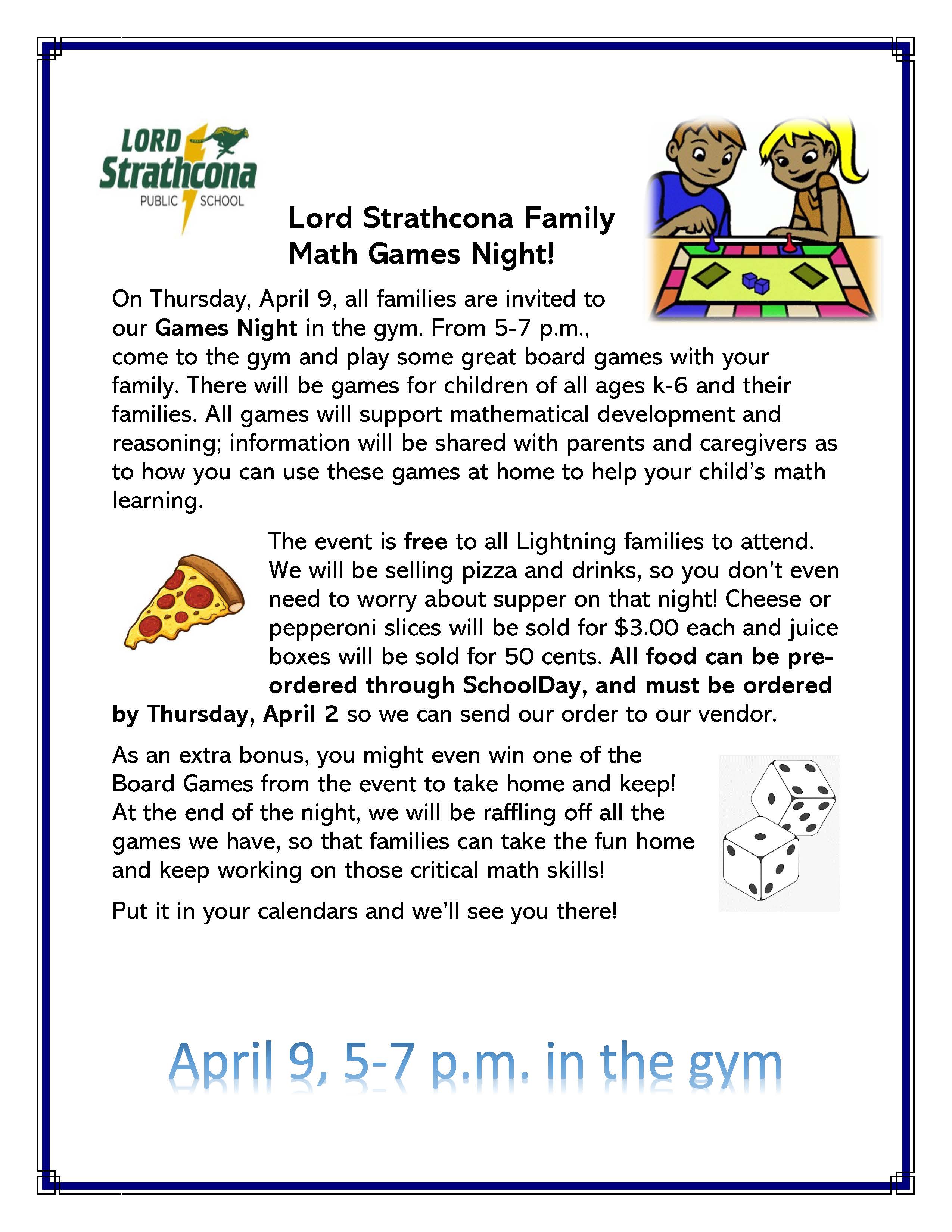 LSPS Family Games Night poster 2026